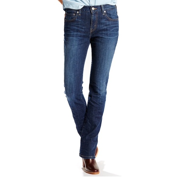 Levi’s 505 Straight Leg Jeans Dark Wash - Picture 6 of 6